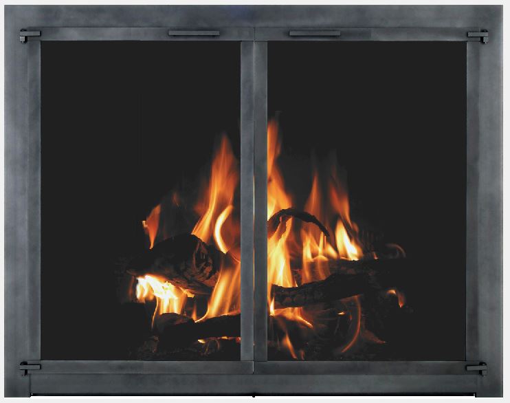 Cascade Masonry Fireplace Door with Ceramic Glass Option